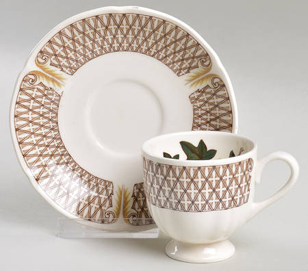 Avocado Yellow Footed Demitasse Cup & Saucer Set