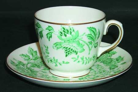 Avon Green Footed Cup & Saucer Set