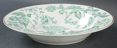 Avon Green Rim Soup Bowl