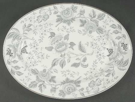 Avon Gray (Platinum) 15" Oval Serving Platter