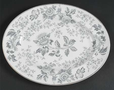 Avon Gray (Platinum) 13" Oval Serving Platter