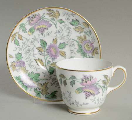 Avon Lavender Footed Cup & Saucer Set
