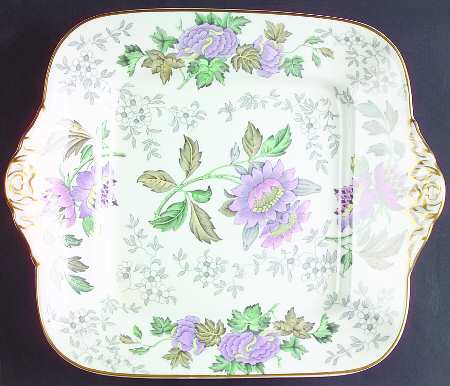 Avon Multicolor Square Handled Cake Plate