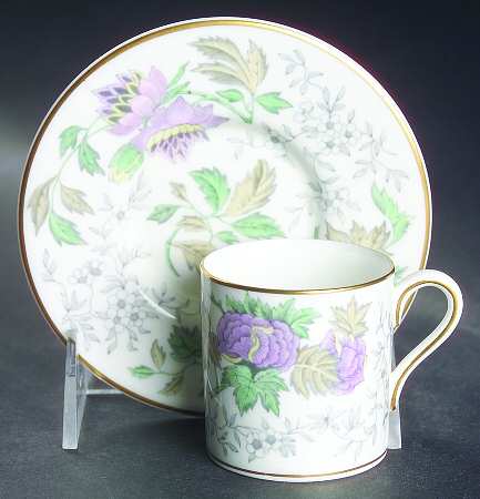 Avon Multicolor Flat Demitasse Cup & Saucer Set