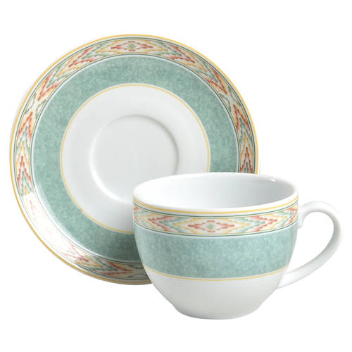 Aztec Flat Cup & Saucer Set