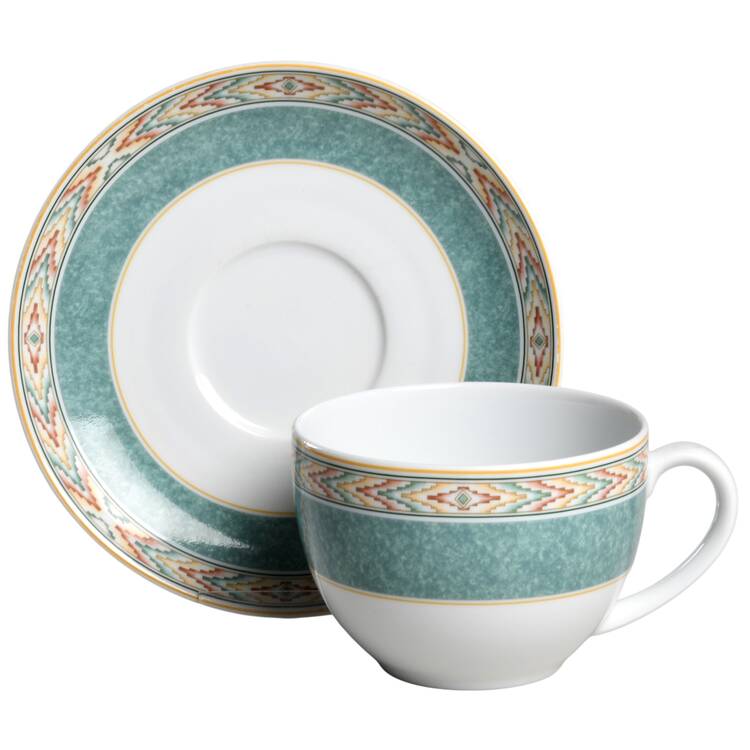 Aztec Breakfast Cup & Saucer Set