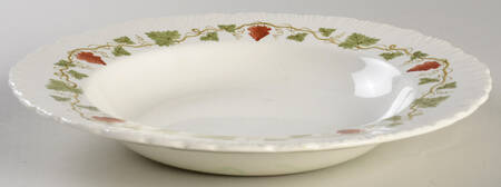 Bacchus Red Large Rim Soup Bowl