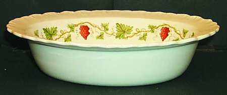 Bacchus Red 9" Oval Vegetable Bowl