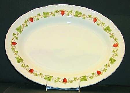 Bacchus Red 14" Oval Serving Platter
