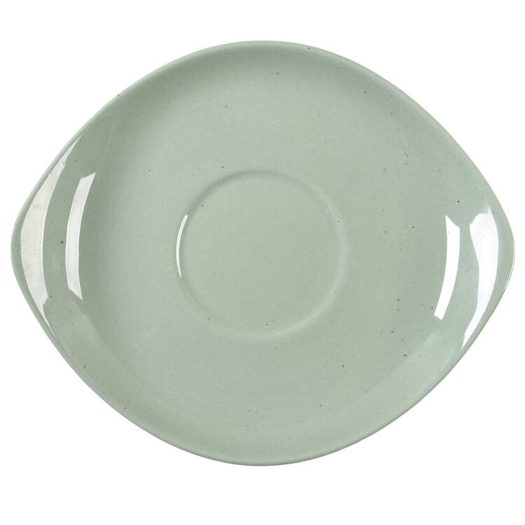 Barlaston Green Saucer for Oversized Cup