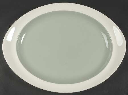 Barlaston Green 16" Oval Serving Platter