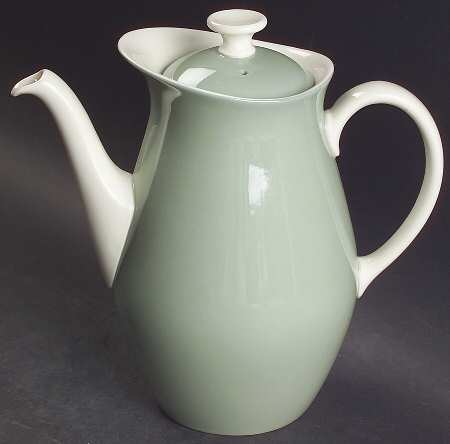 Barlaston Green Coffee Pot & Lid