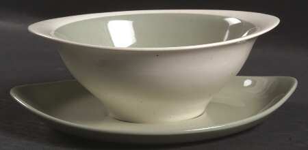 Barlaston Green Flat Cream Soup Bowl & Saucer Set