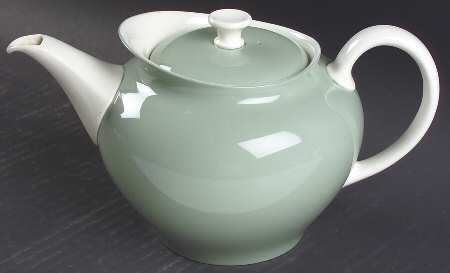 Barlaston Green Teapot & Lid