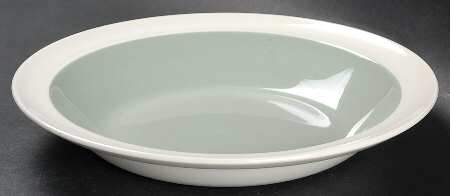 Barlaston Green Rim Soup Bowl