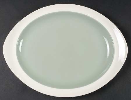 Barlaston Green 14" Oval Serving Platter