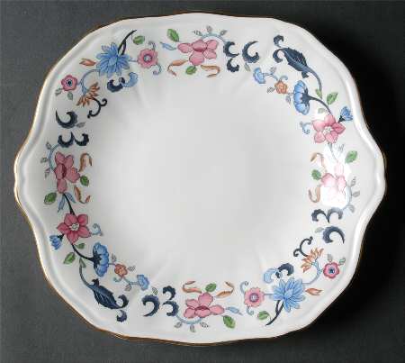 Bainbridge Square Handled Cake Plate