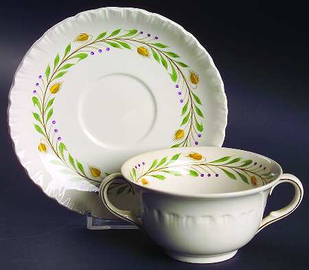 Barley Flat Bouillon Cup & Saucer
