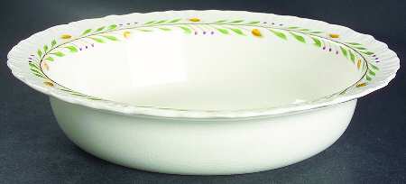 Barley 9" Oval Vegetable Bowl