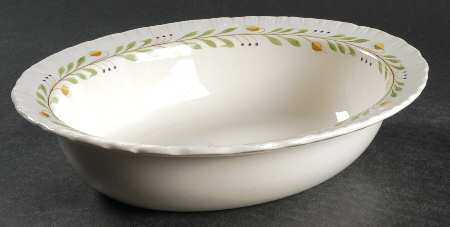 Barley 9" Oval Vegetable Bowl
