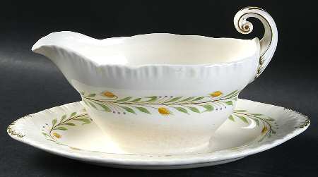 Barley Gravy Boat with Attached Underplate