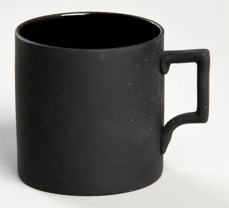 Basalt Black Flat Demitasse Cup