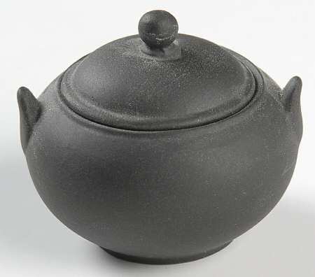 Basalt Black Miniature Sugar Bowl & Lid