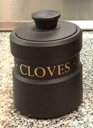 Basalt Black Small Cloves Spice Jar & Lid