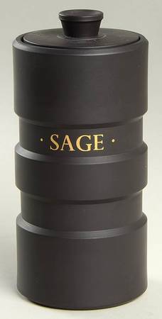 Basalt Black Sage Spice Jar & Lid