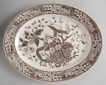 Beatrice Brown 14" Oval Serving Platter