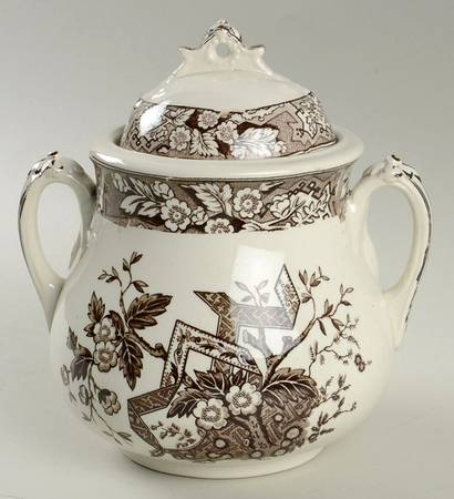 Beatrice Brown Oversize Sugar Bowl & Lid
