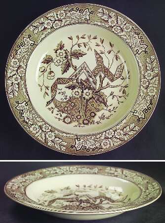 Beatrice Brown Large Rim Soup Bowl