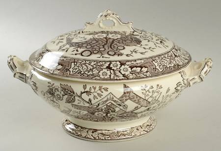 Beatrice Brown Round Covered Vegetable