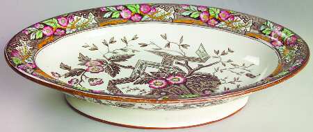Beatrice Multicolor 12" Oval Vegetable Bowl