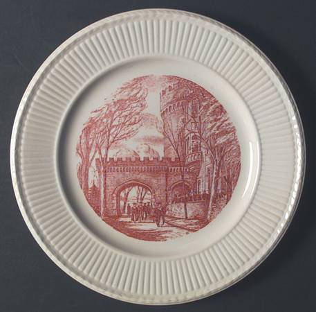 Beaver College Pink Dinner Plate