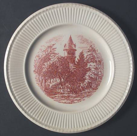 Beaver College Pink Dinner Plate