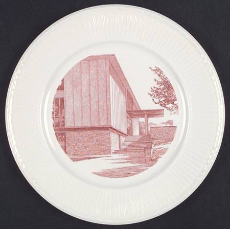 Beaver College Pink Dinner Plate