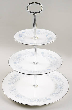 Belle Fleur 13 7/8"-14 1/4" 3-Tiered Serving Tray(DP,SP,BB) HC