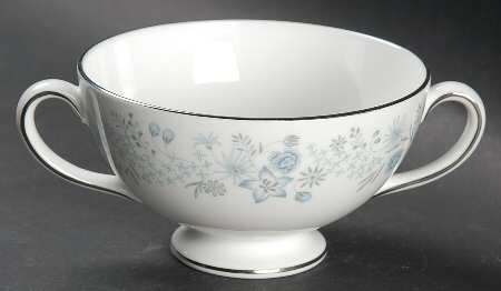 Belle Fleur Footed Cream Soup Bowl