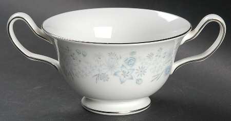 Belle Fleur Footed Cream Soup Bowl