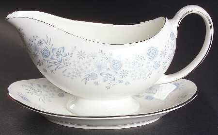 Belle Fleur Gravy Boat with Attached Underplate by Wedgwood