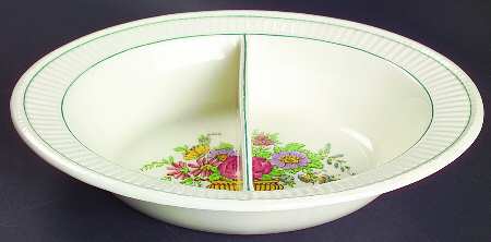 Belmar 10" Oval Divided Vegetable Bowl