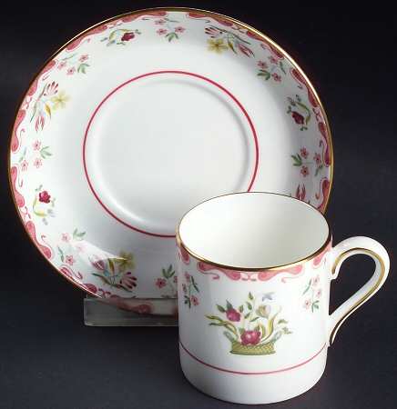 Bianca (Williamsburg Mark) Bond Shape Demitasse Cup and Saucer Set