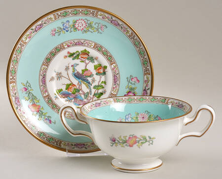 Bideford (X9415) Footed Cream Soup Bowl & Saucer Set