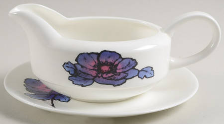 Blue Anemone Gravy Boat & Underplate