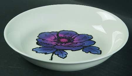 Blue Anemone Coupe Soup Bowl