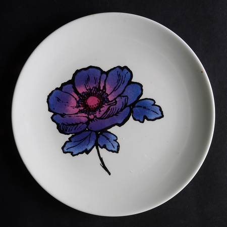 Blue Anemone Salad Plate