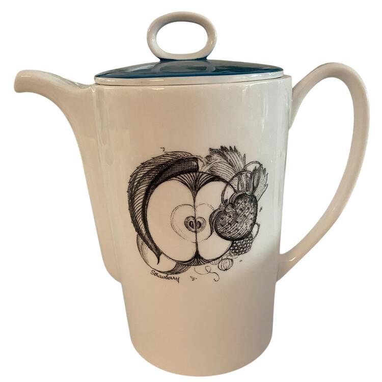 Black Fruit Coffee Pot & Lid