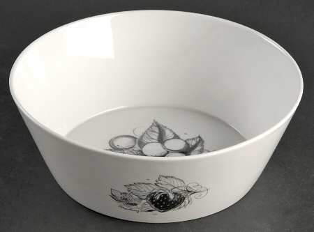 Black Fruit 8" Round Vegetable Bowl