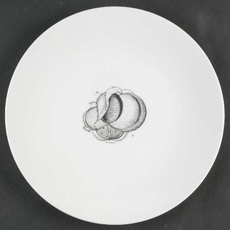 Black Fruit Dinner Plate